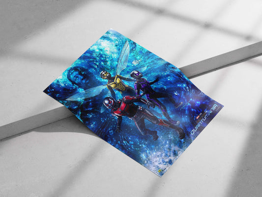Ant-Man, Wasp, and the Queen from Marvel's *Ant-Man and the Wasp: Quantumania* (confirmed by OCR's
