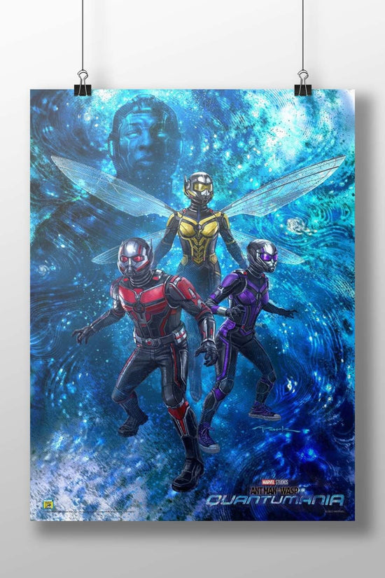 Ant-Man, Wasp, and the Queen from Marvel's *Ant-Man and the Wasp: Quantumania* (confirmed by OCR's