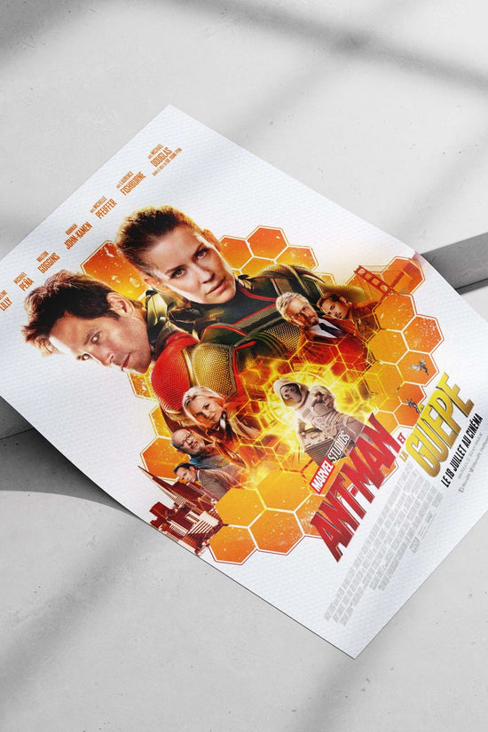 Marvel Cinematic Universe film "Ant-Man et la Guêpe" (Ant-Man and the Wasp) featuring real characters
