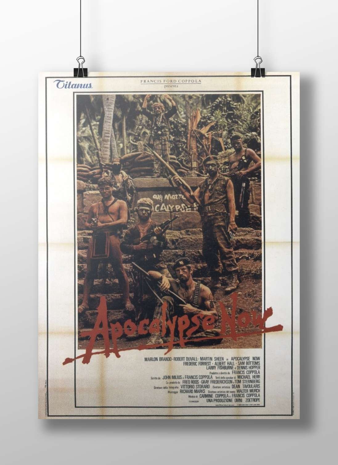 *Apocalypse Now* (1979), directed by Francis Ford Coppola and starring Marlon Brando, Robert Duvall, and
