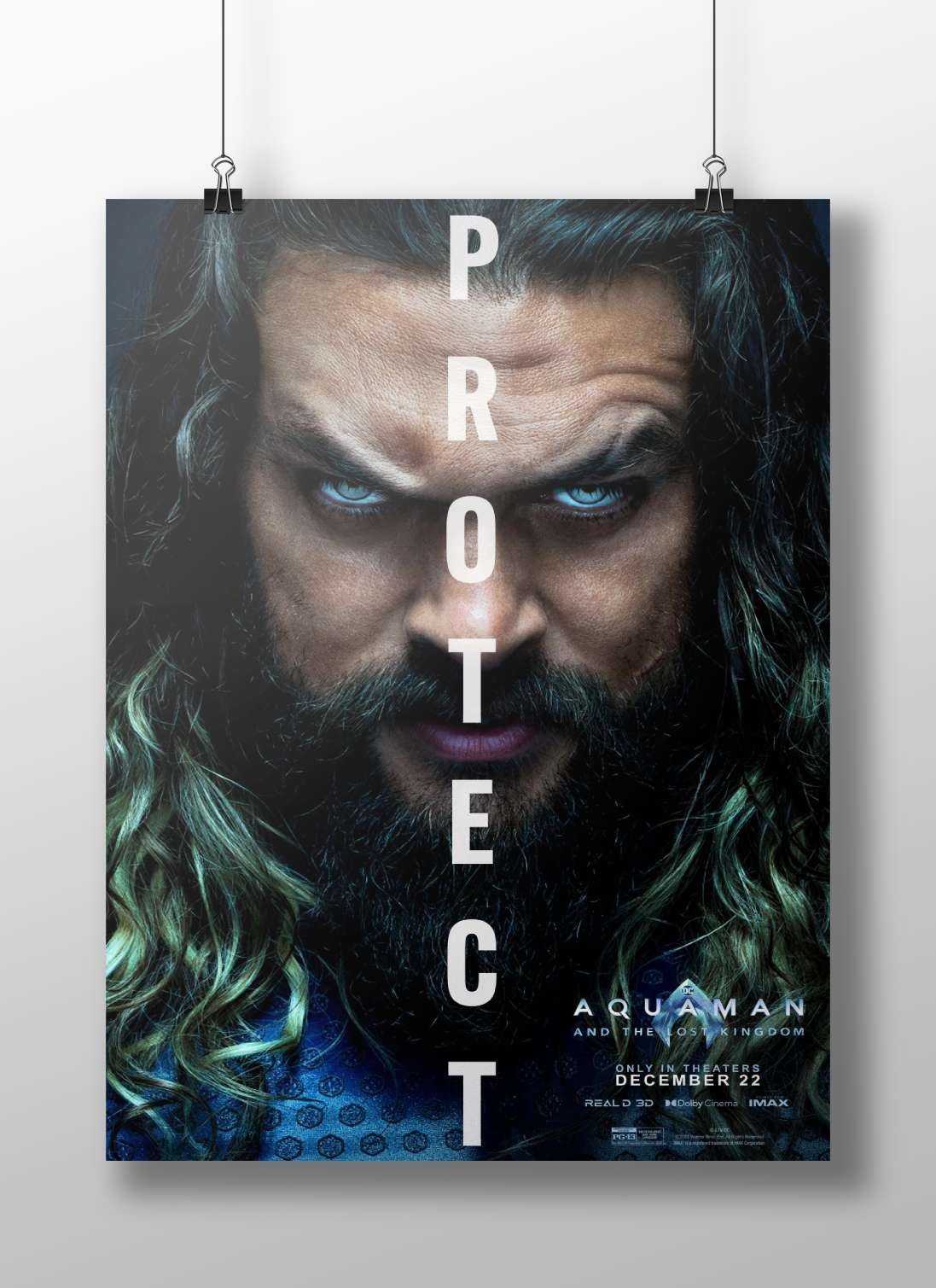 Aquaman (Arthur Curry), a DC Comics superhero and demigod from the film "Aquaman and the