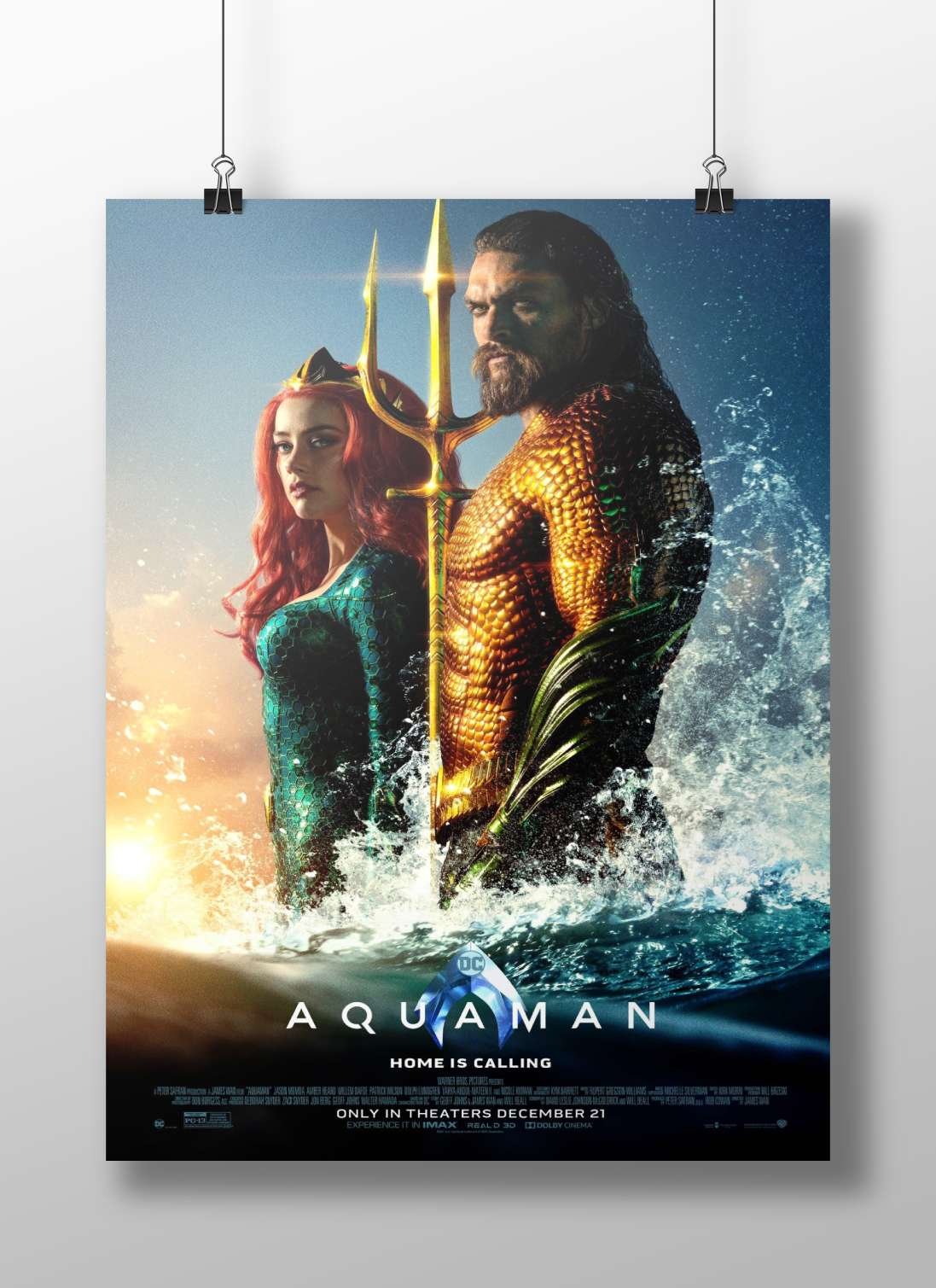 The film "Aquaman" from the DC Comics franchise. Aquaman - Legend Of The Ocean Poster