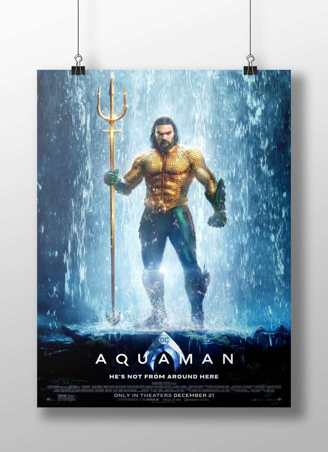 Aquaman (DC Comics superhero from the Aquaman film franchise) Aquaman - Mythical Undersea King Poster