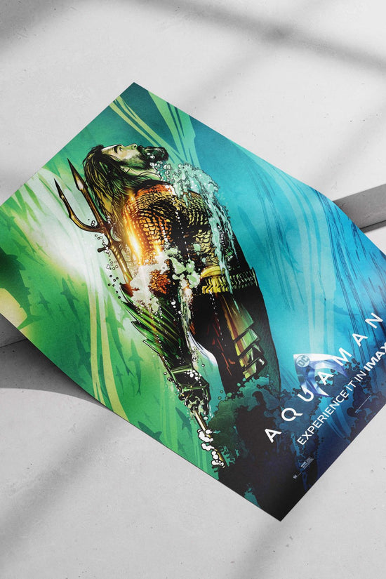 Aquaman (DC Comics character, 2018 film "Aquaman") Aquaman - Mysterious Deep Blue Hero Poster