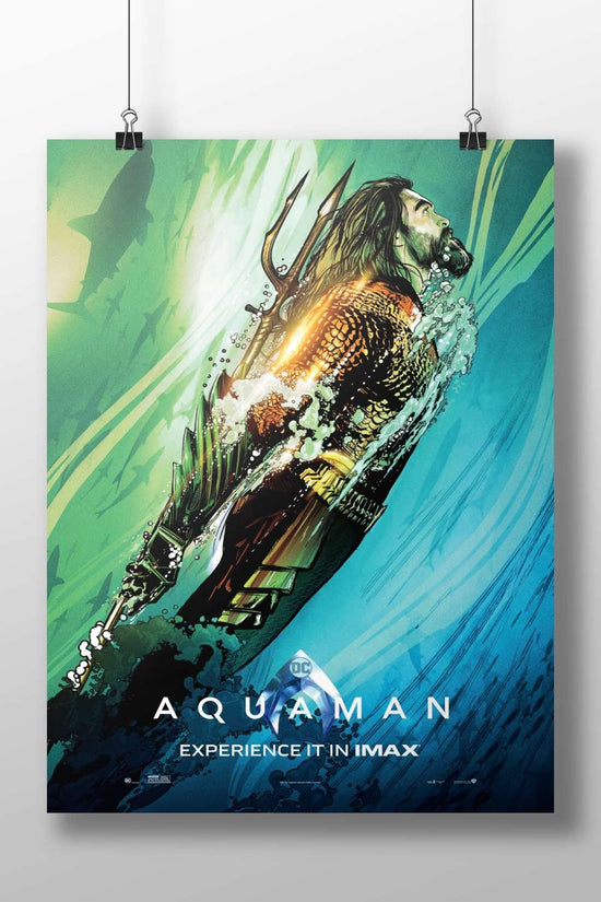 Aquaman (DC Comics character, 2018 film "Aquaman") Aquaman - Mysterious Deep Blue Hero Poster