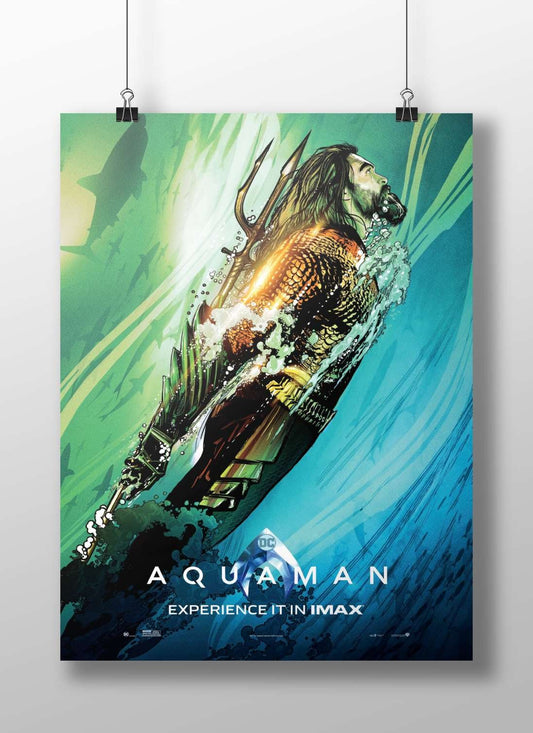 Aquaman (DC Comics character, 2018 film "Aquaman") Aquaman - Mysterious Deep Blue Hero Poster