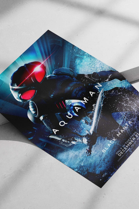 Black Manta from DC Comics' Aquaman franchise Black Manta - Aquaman Villain Poster