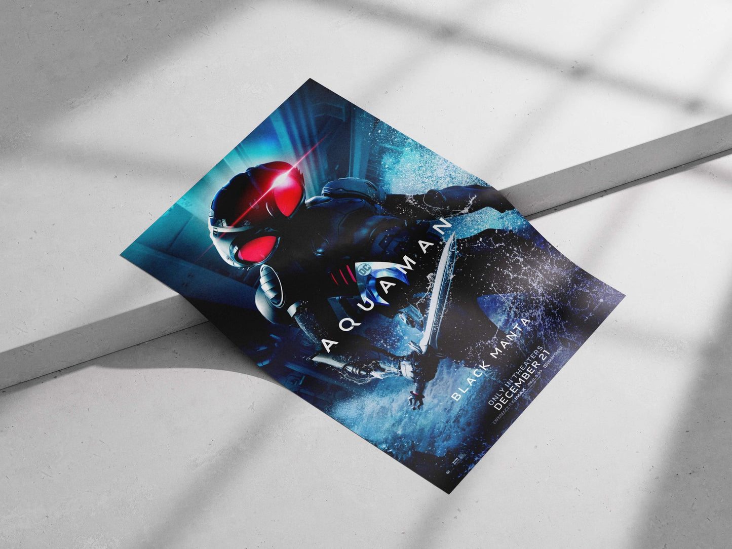 Black Manta from DC Comics' Aquaman franchise Black Manta - Aquaman Villain Poster