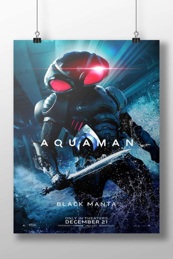 Black Manta from DC Comics' Aquaman franchise Black Manta - Aquaman Villain Poster
