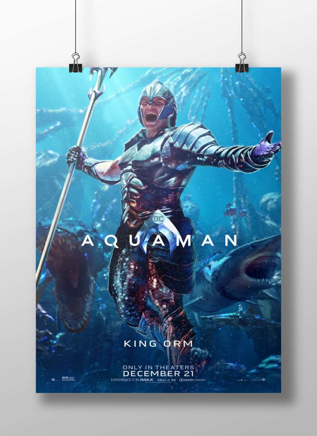 King Orm from the Aquaman franchise King Orm - Aqueous Majesty Poster