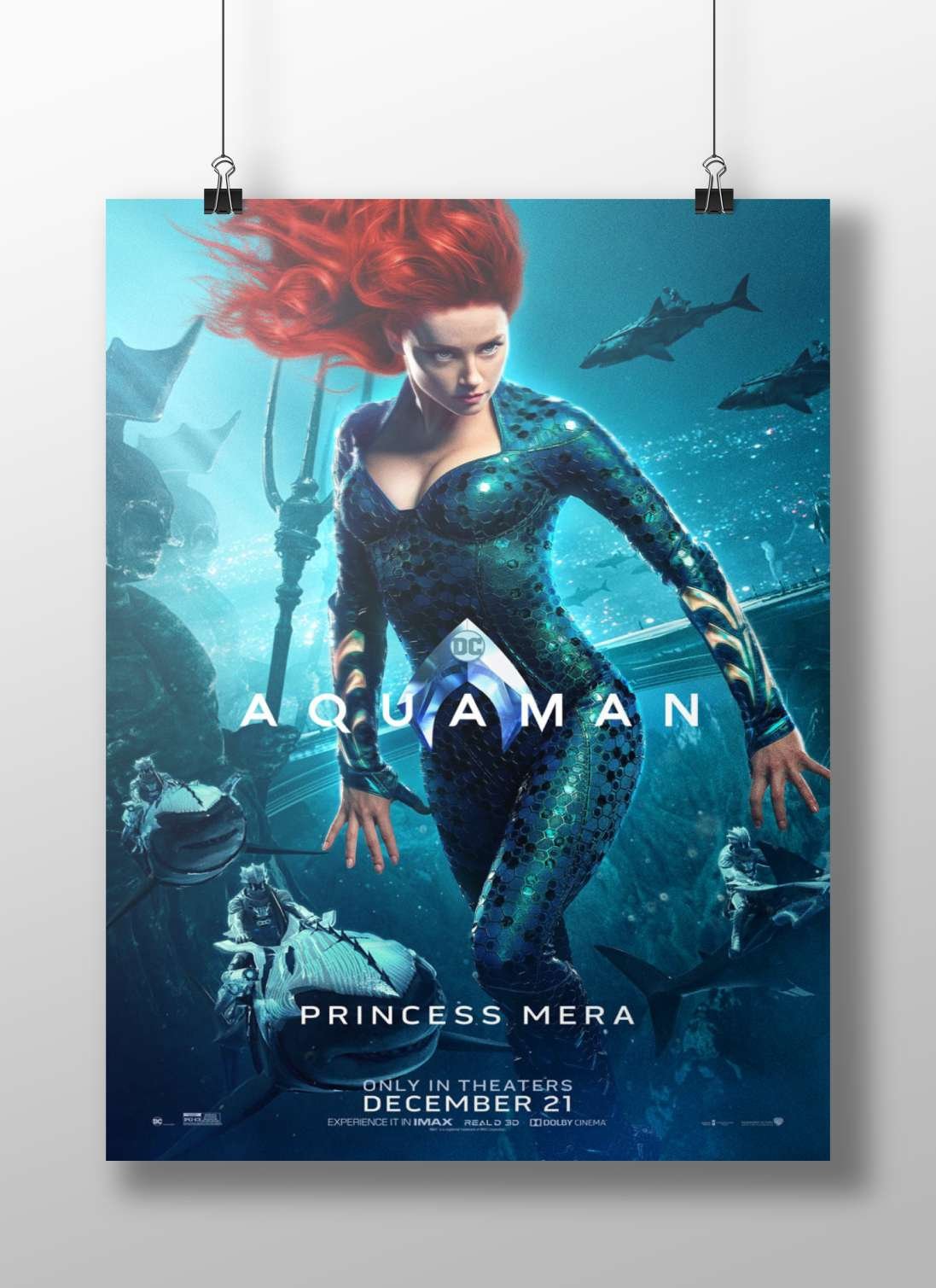 Princess Mera from the Aquaman franchise (DC Comics). Princess Mera - Aquaman Legend Poster
