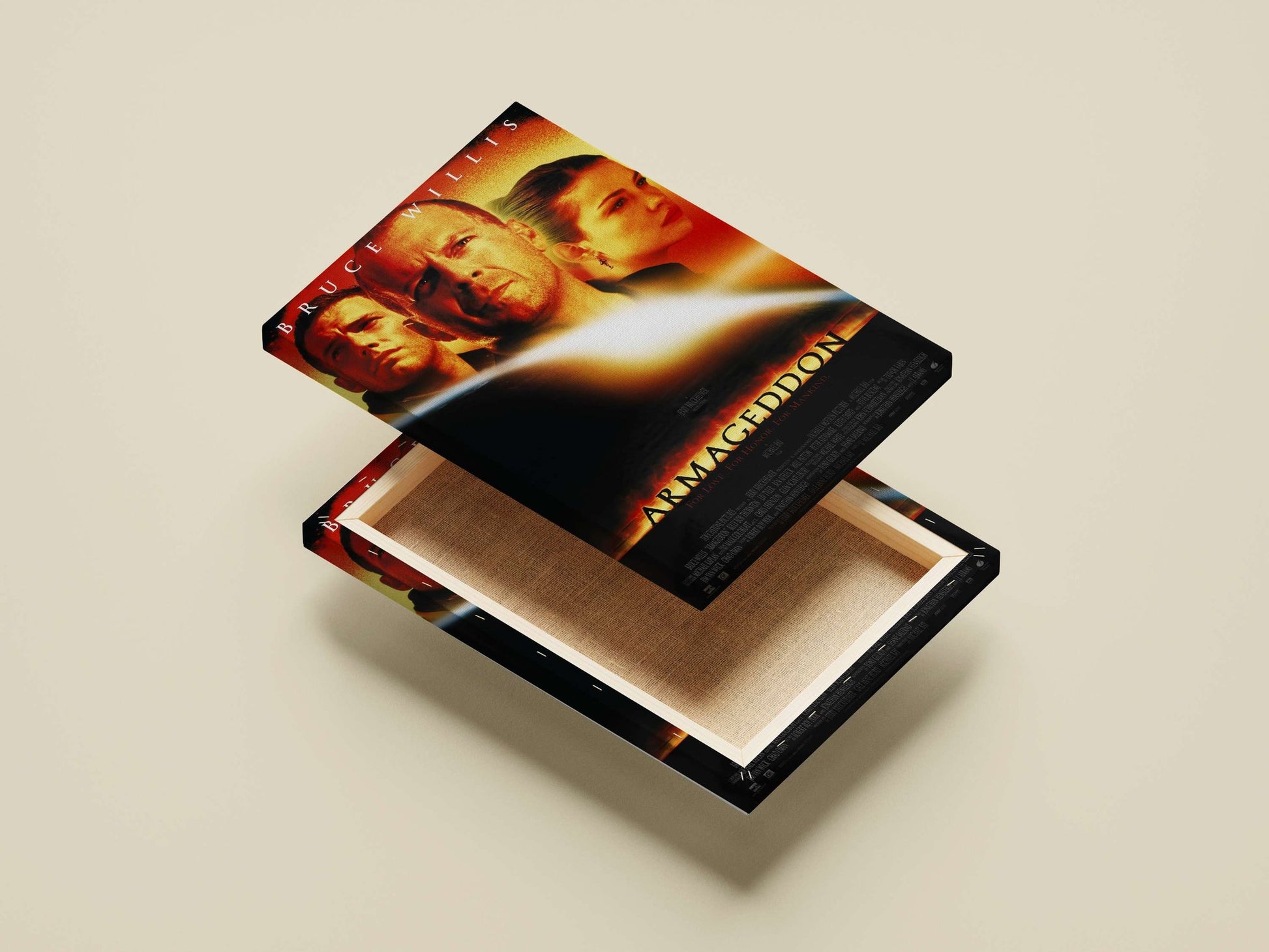 The movie "Armageddon" (confirmed by the title and actor names like Bruce Willis in the