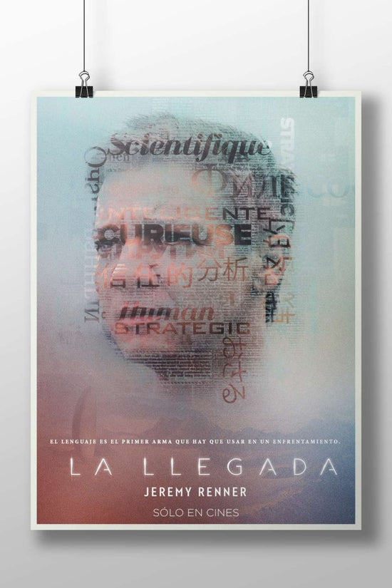 The movie "La Llegada" (Spanish title for "Arrival") starring Jeremy Renner Arrival - Sci-Fi Masterpiece