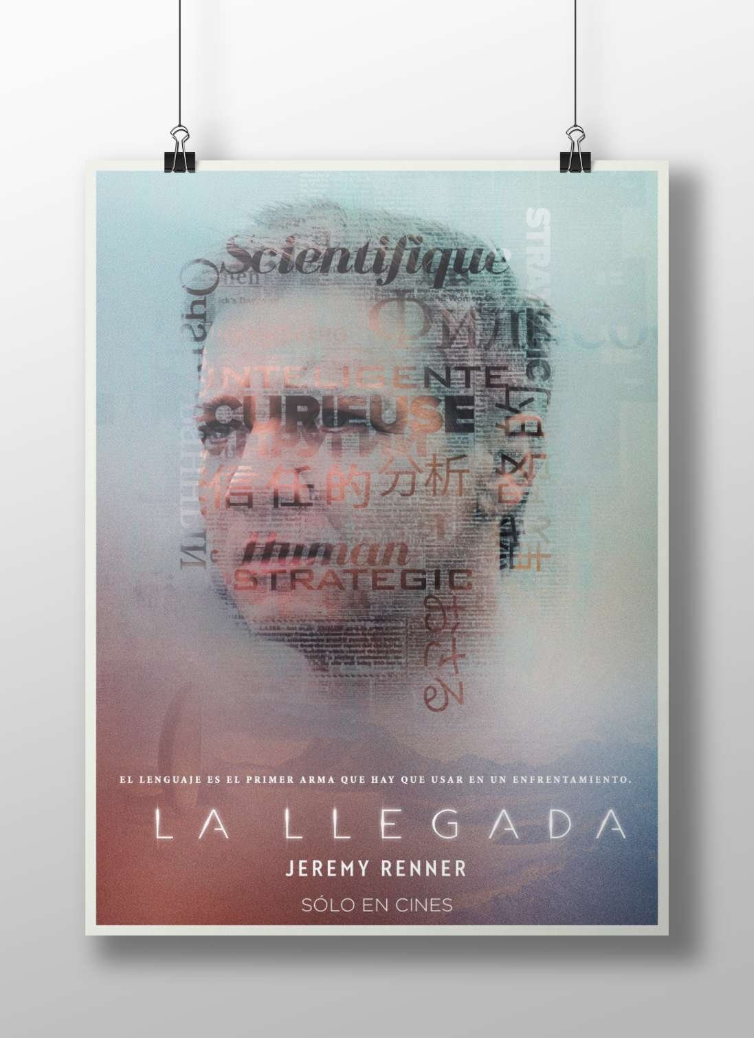 The movie "La Llegada" (Spanish title for "Arrival") starring Jeremy Renner Arrival - Sci-Fi Masterpiece