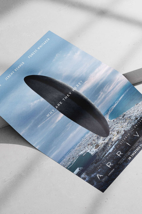 The film "Arrival" (2016 science fiction movie) Arrival - Timeless Sci-Fi Masterpiece Poster