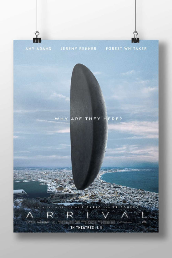 The film "Arrival" (2016 science fiction movie) Arrival - Timeless Sci-Fi Masterpiece Poster
