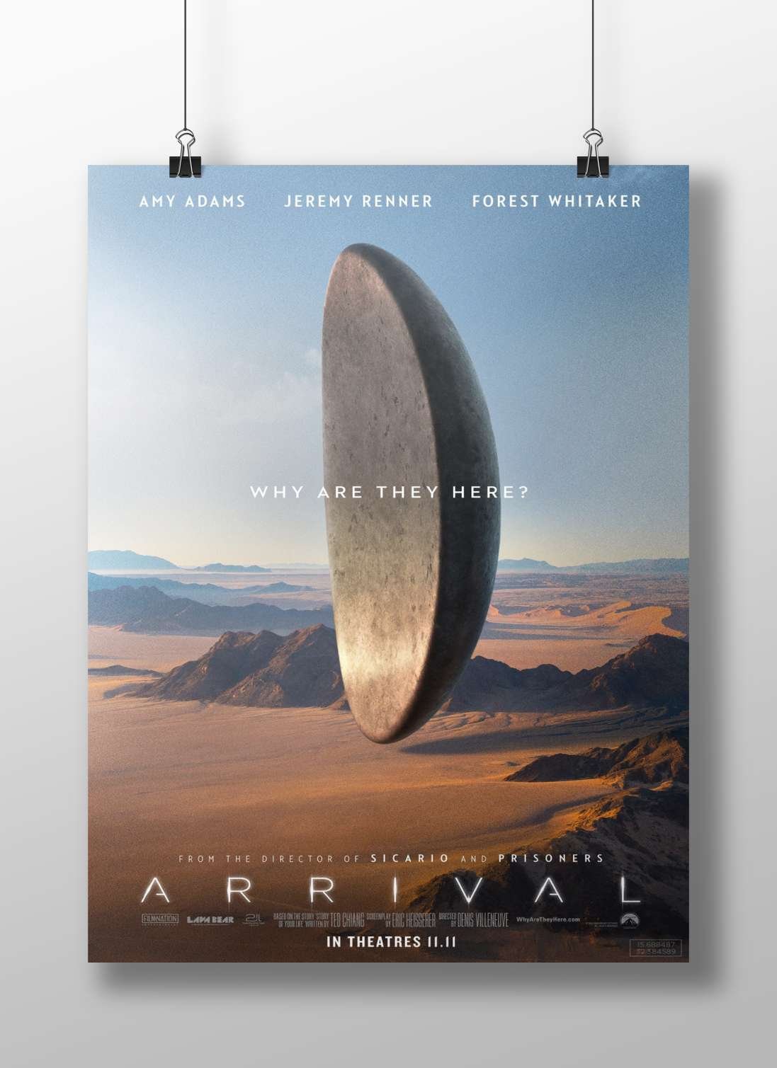 Arrival (the movie, confirmed by Tesseract OCR evidence showing "ARRIVAL" and the title on the