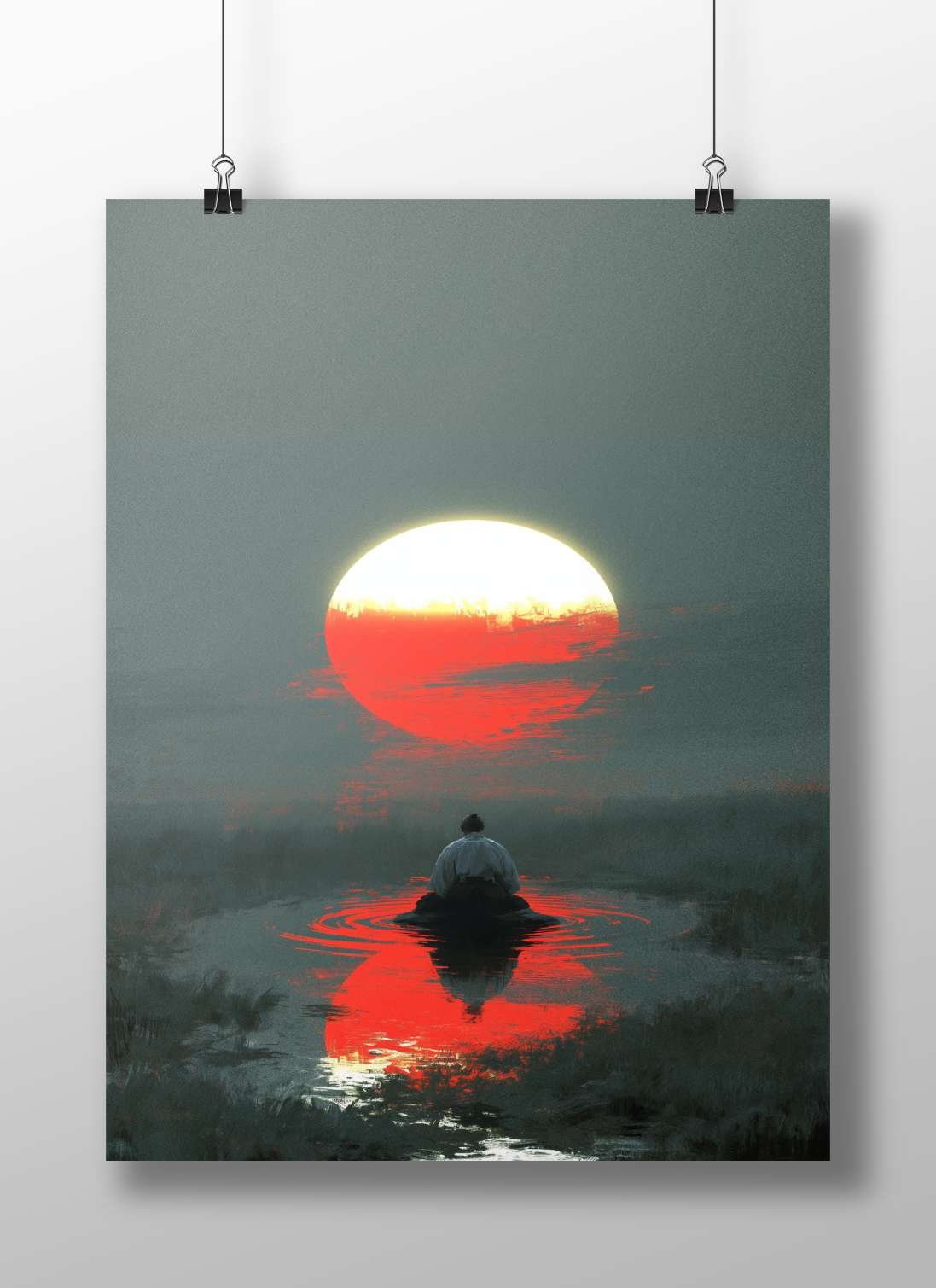None (generic cultural figure) None (Japanese Cultural Art) Modern Digital Surrealism Matte BoizzBoard rigid print — Anime