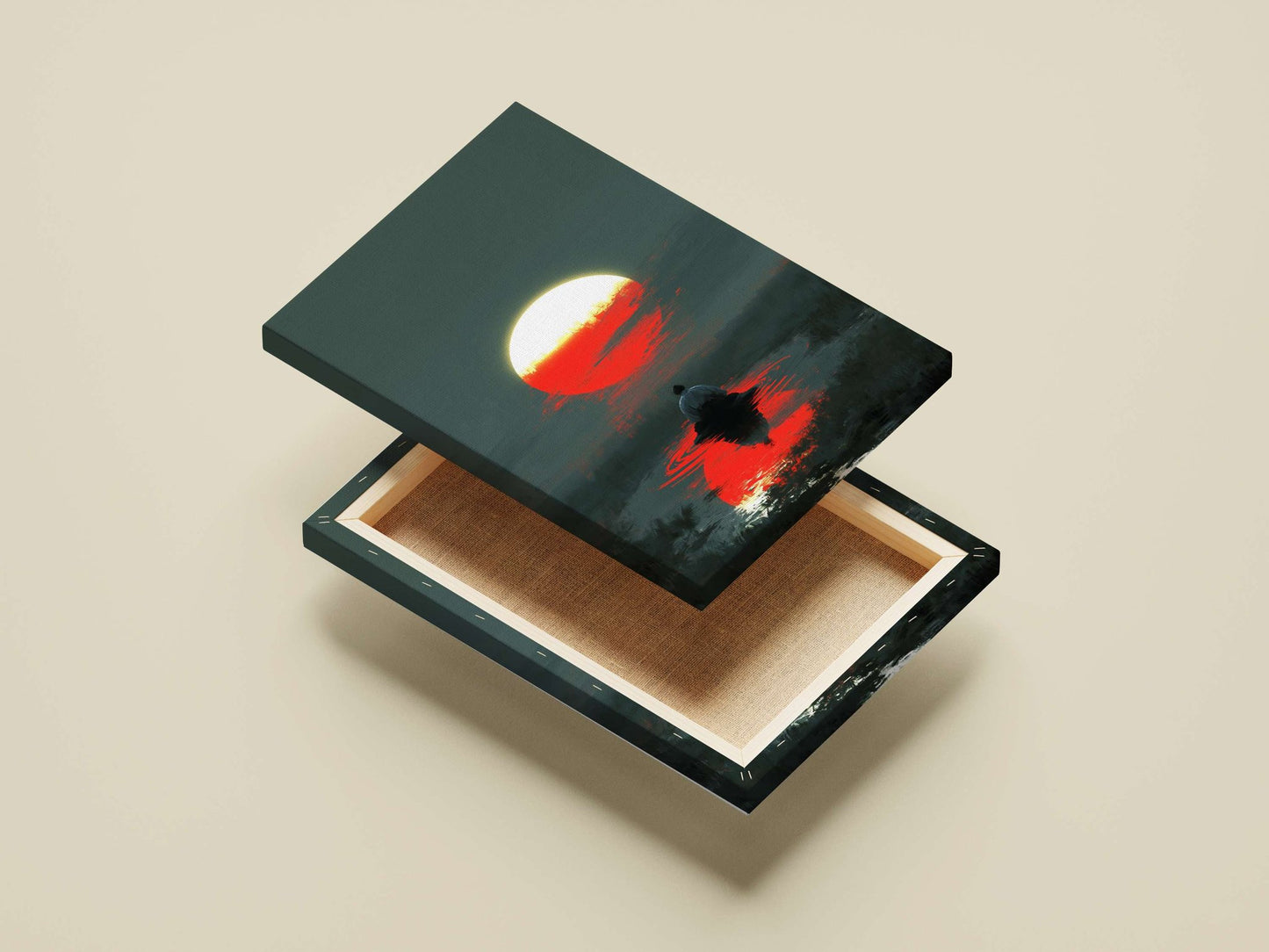 None (generic cultural figure) None (Japanese Cultural Art) Modern Digital Surrealism Canvas wall art — Anime wall art India