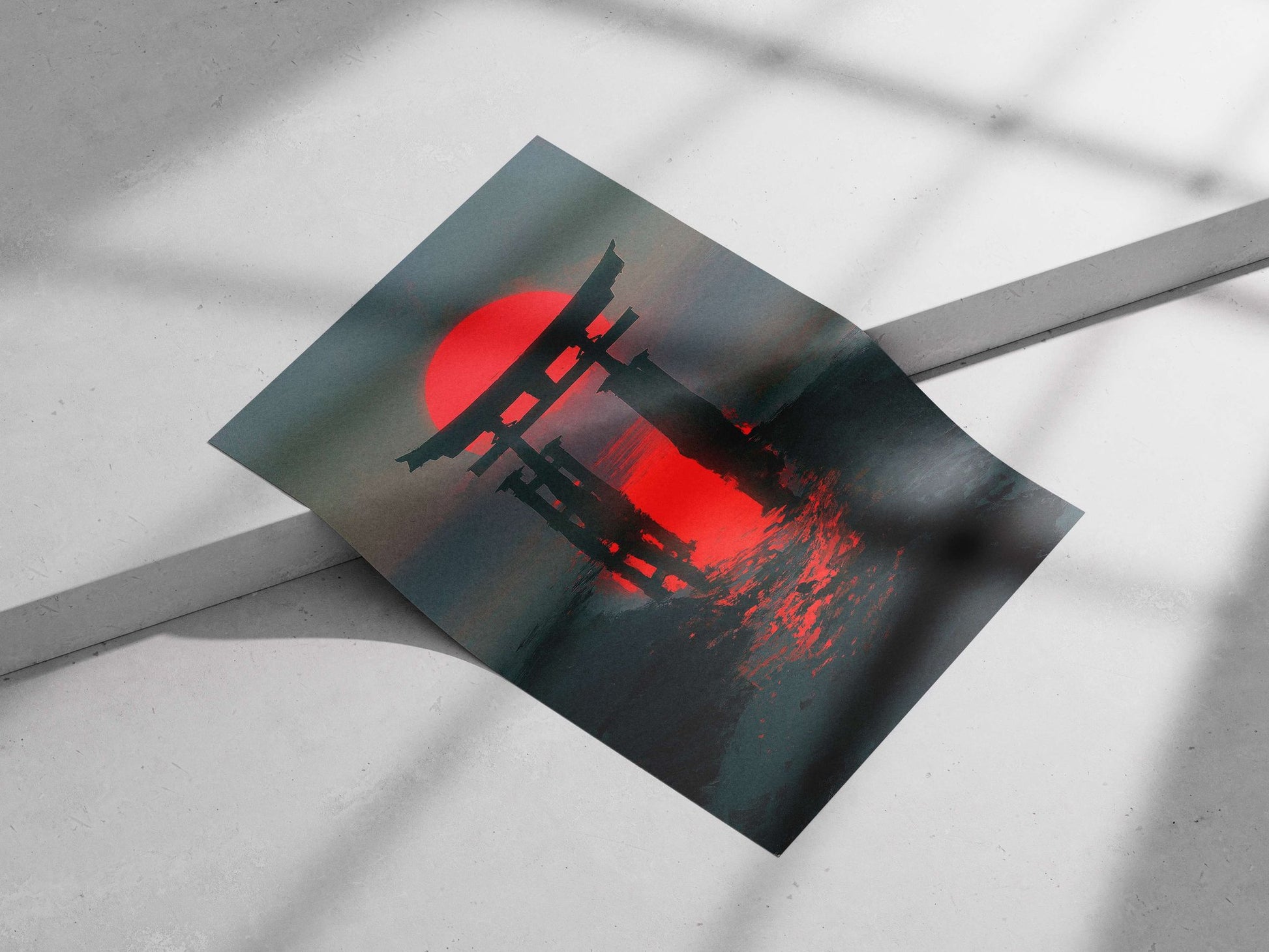 Japanese Torii Gate Main Subject: Japanese Torii Gate Matte poster print — Anime wall art India | PosterBoizz