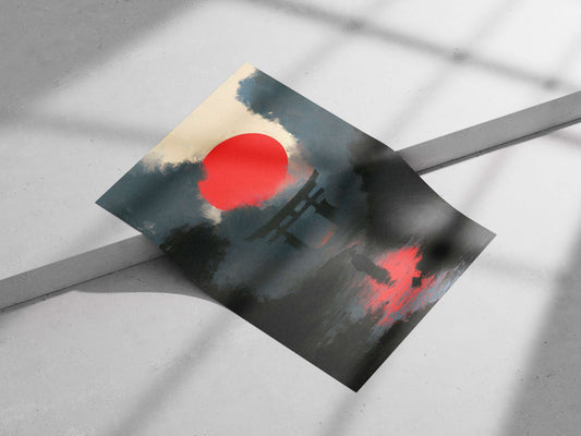 Shinto torii gate Main Subject: Shinto torii gate Matte poster print — Art wall art India | PosterBoizz