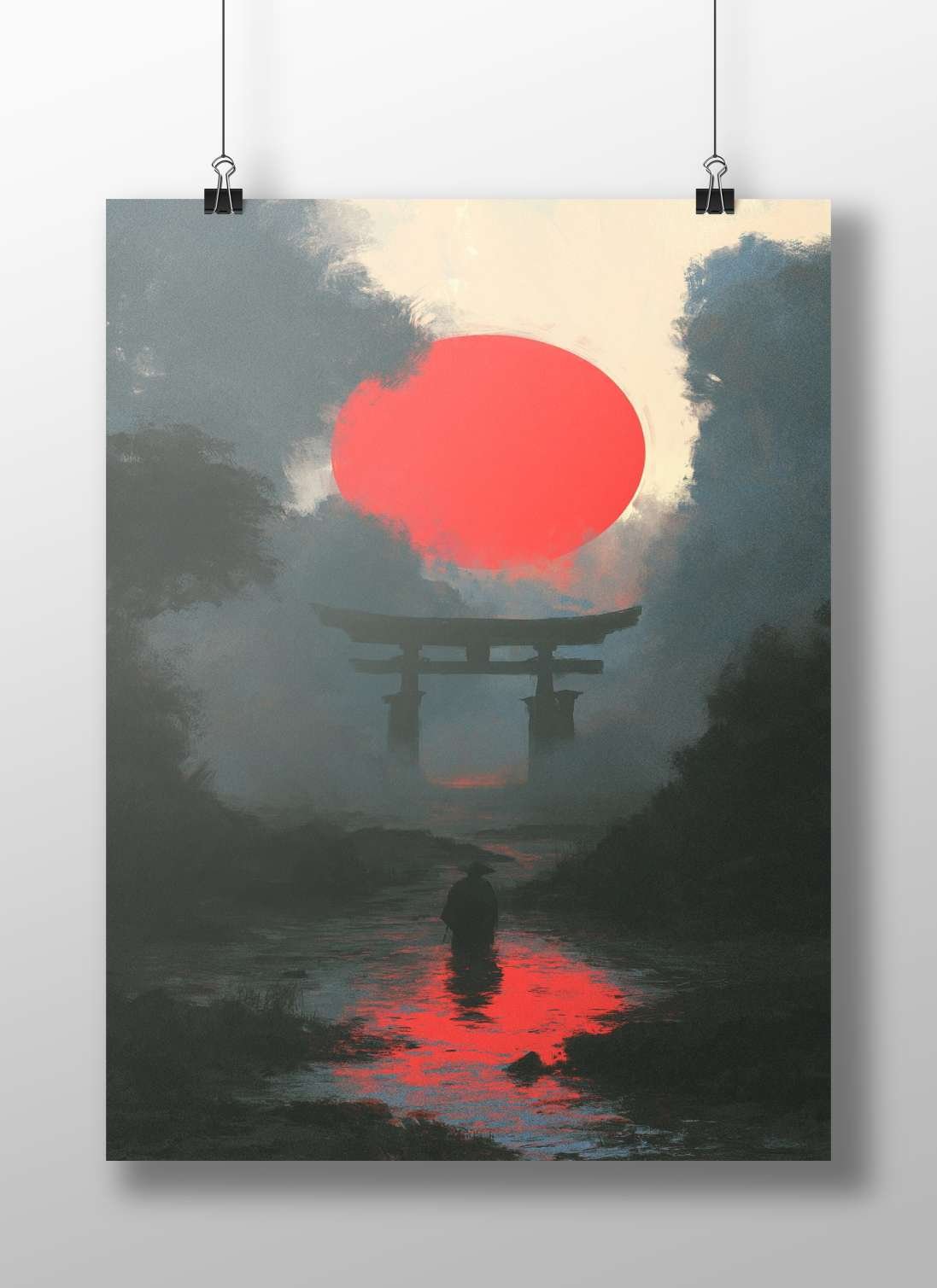 Shinto torii gate Main Subject: Shinto torii gate Matte BoizzBoard rigid print — Art wall art India | PosterBoizz