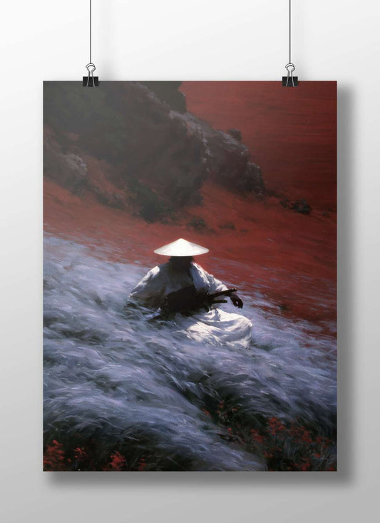 Anonymous Samurai Original Japanese Art Modern Digital Painting with Ukiyo-e Influences Matte BoizzBoard rigid print — Anime