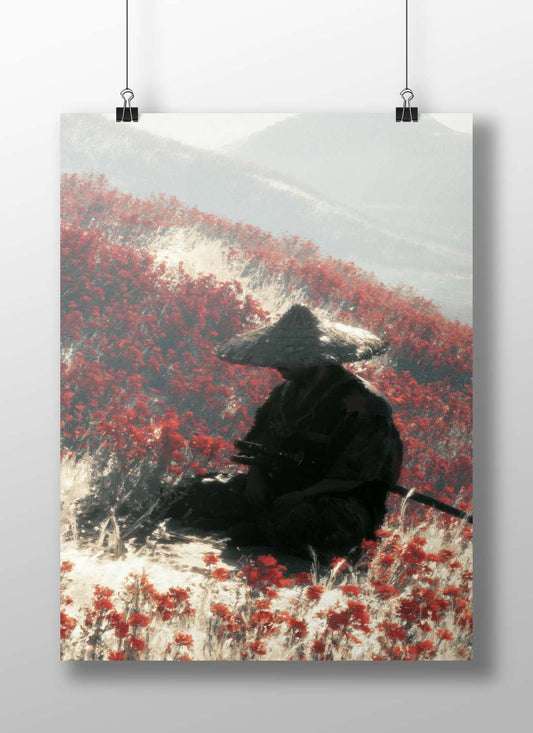 Samurai Main Subject: Samurai Matte BoizzBoard rigid print — Anime wall art India | PosterBoizz