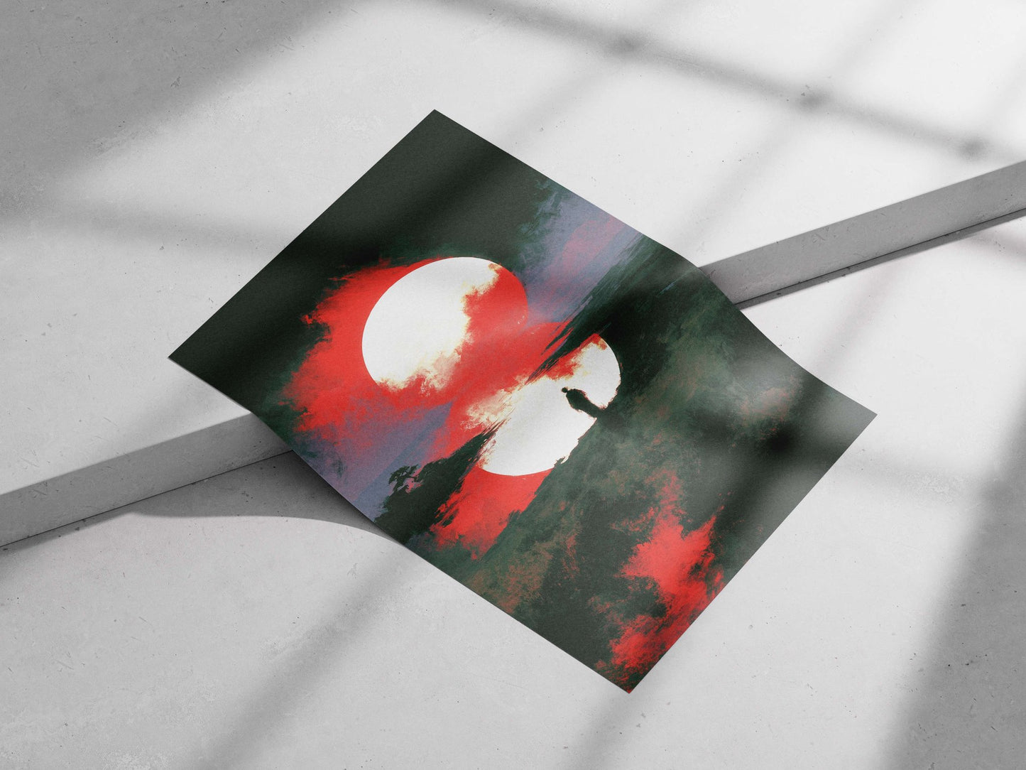 Abstract Contemporary Art Modern Digital Painting Matte poster print — Art wall art India | PosterBoizz