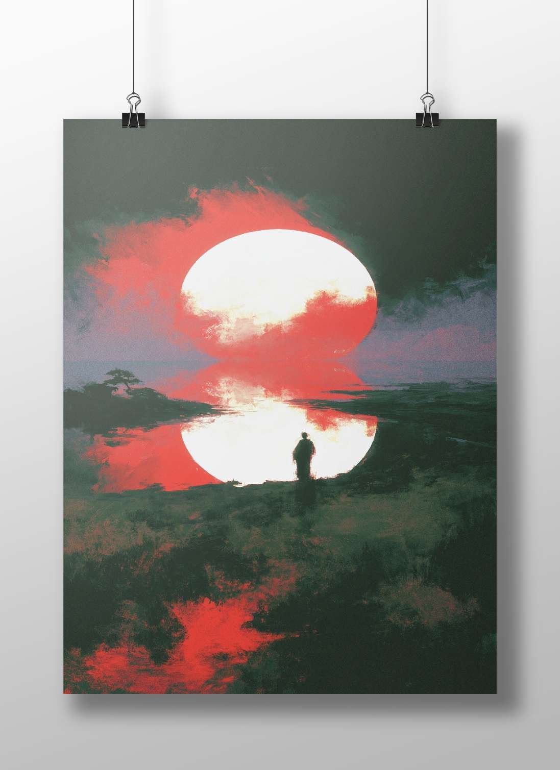 Abstract Contemporary Art Modern Digital Painting Matte BoizzBoard rigid print — Art wall art India | PosterBoizz