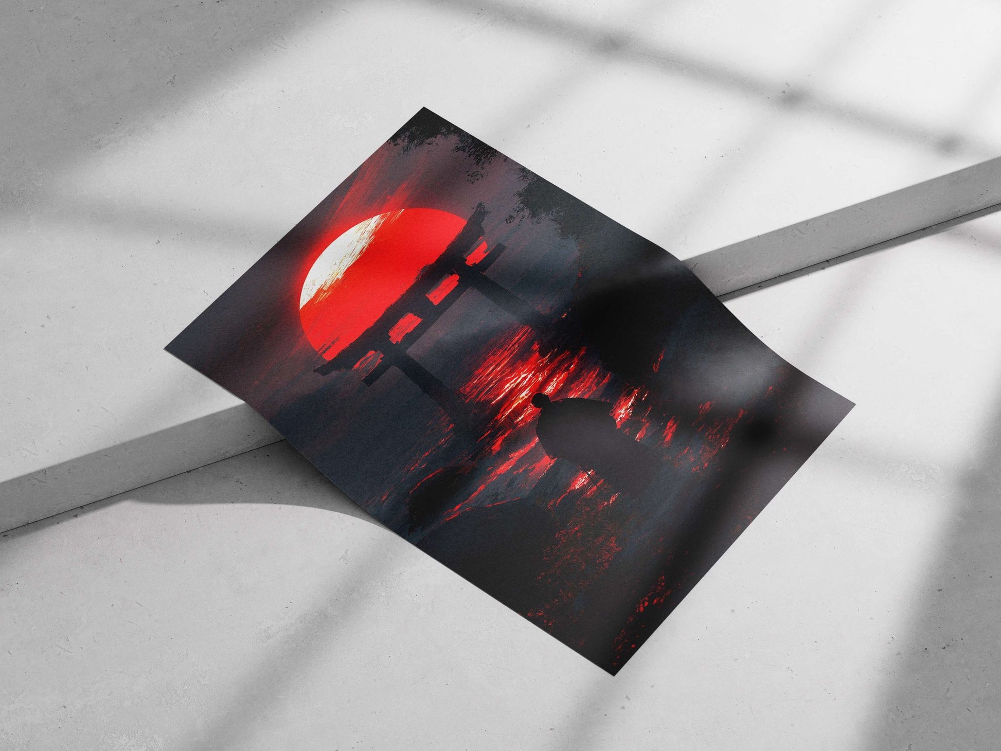 Anonymous Pilgrim Original Japanese-Inspired Art Modern Digital Illustration Matte poster print — Anime wall art India |