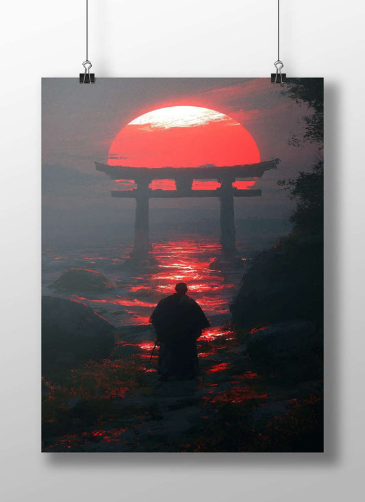 Anonymous Pilgrim Original Japanese-Inspired Art Modern Digital Illustration Matte BoizzBoard rigid print — Anime wall art