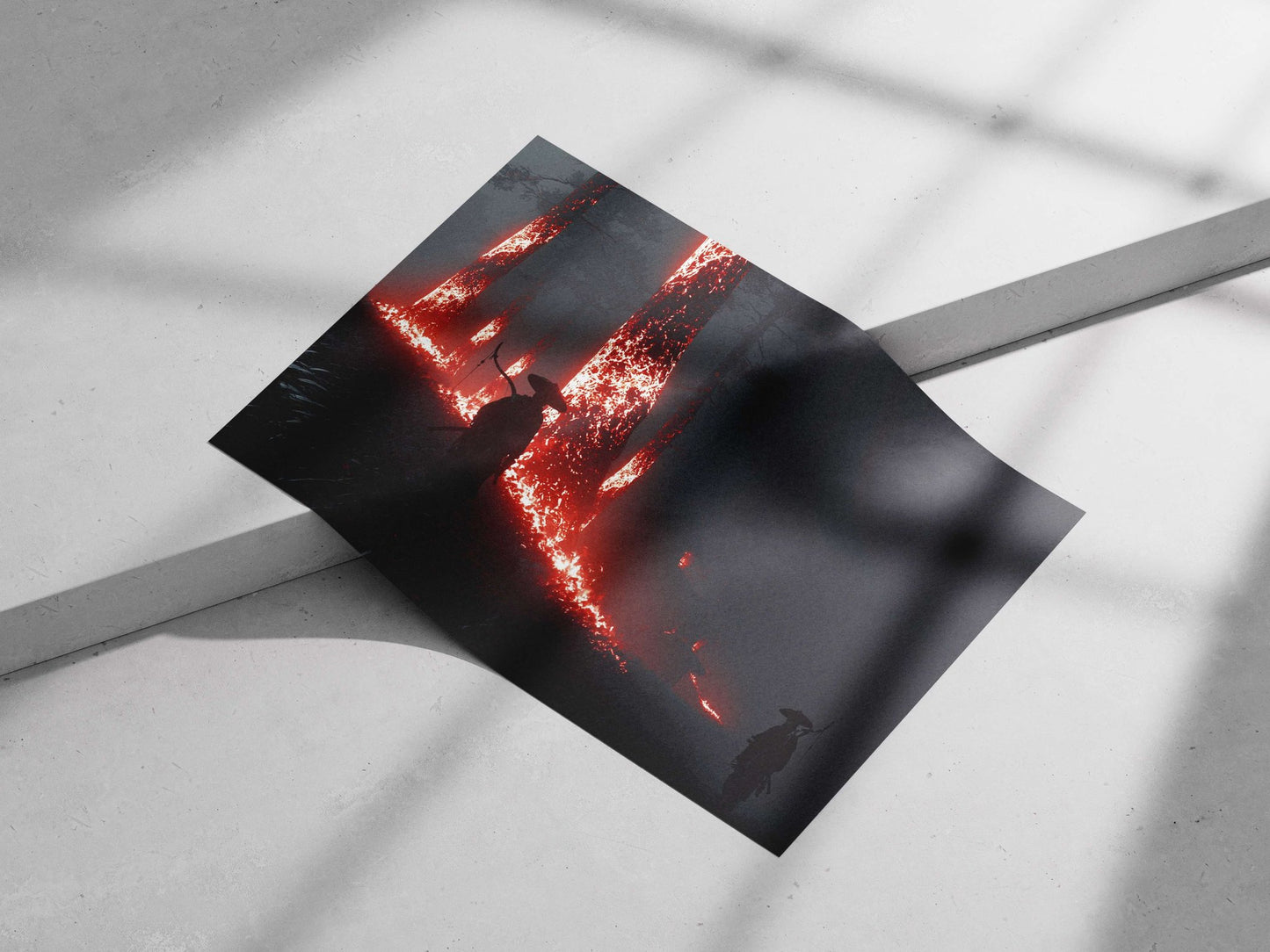 Joel Miller, Ellie Williams The Last of Us Modern Digital Matte poster print — Gaming wall art India | PosterBoizz
