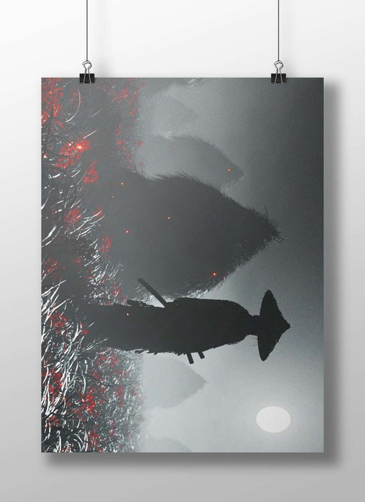 Godzilla (franchise character) Main Subject: Godzilla (franchise character) Matte BoizzBoard rigid print — Anime wall art