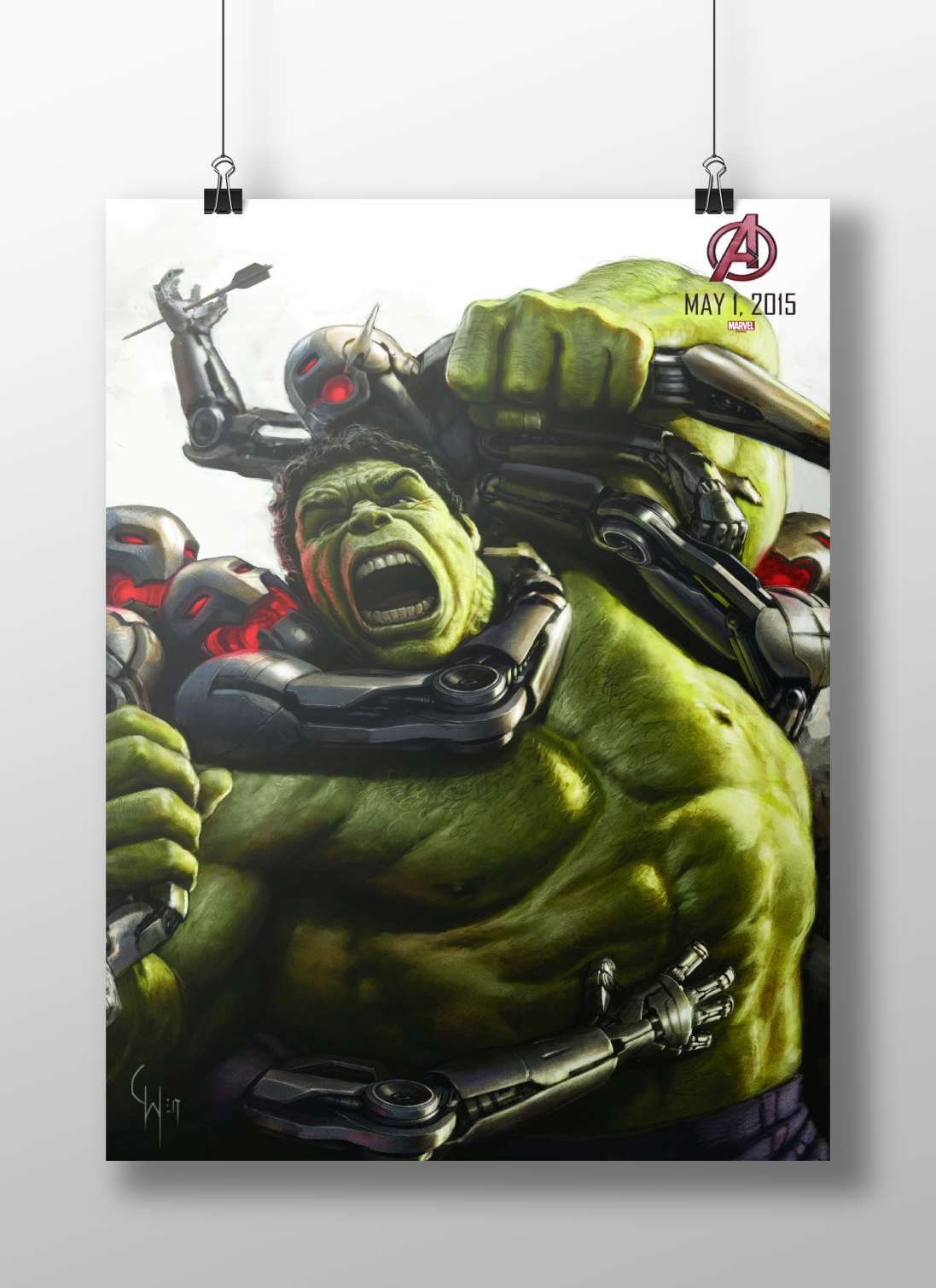 Hulk from Marvel's Avengers franchise (specifically The Avengers movie released May 1, 2015) Hulk -