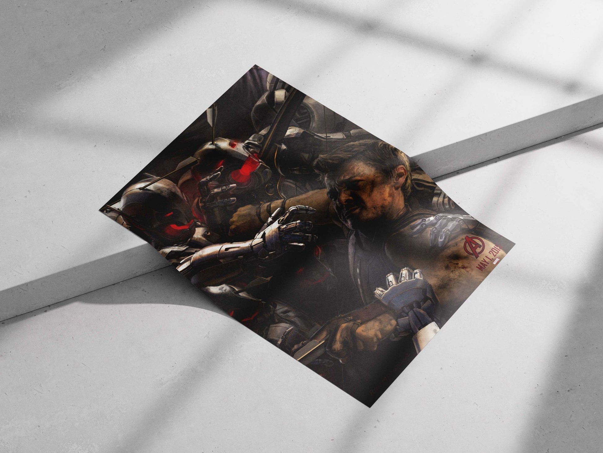 Tony Stark (Iron Man) and Ultron units from Marvel's Avengers franchise Iron Man & Ultron