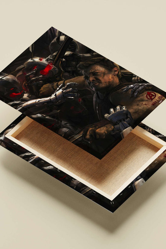 Tony Stark (Iron Man) and Ultron units from Marvel's Avengers franchise Iron Man & Ultron