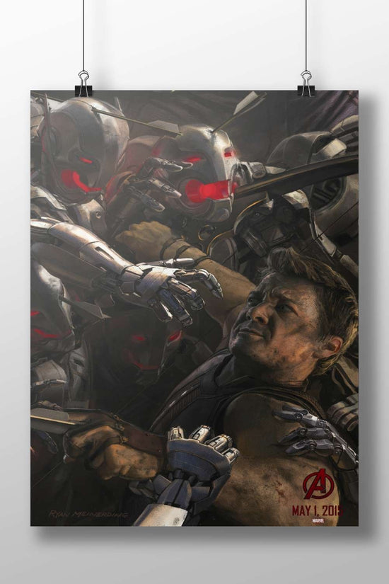Tony Stark (Iron Man) and Ultron units from Marvel's Avengers franchise Iron Man & Ultron