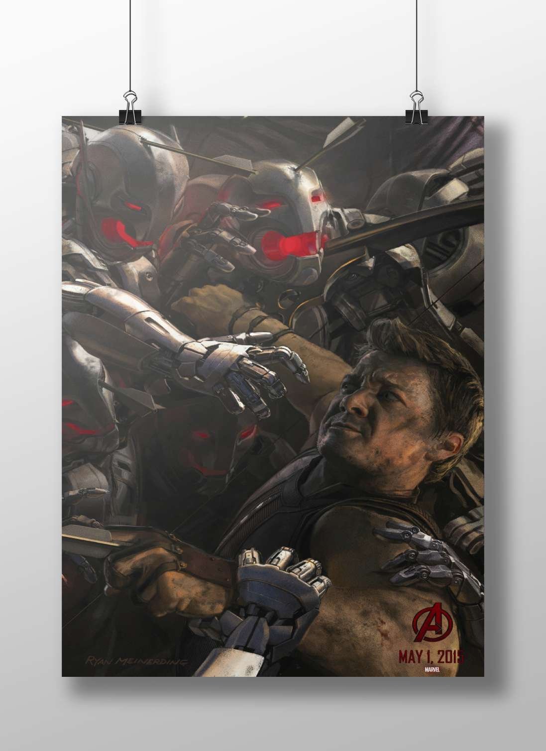 Tony Stark (Iron Man) and Ultron units from Marvel's Avengers franchise Iron Man & Ultron