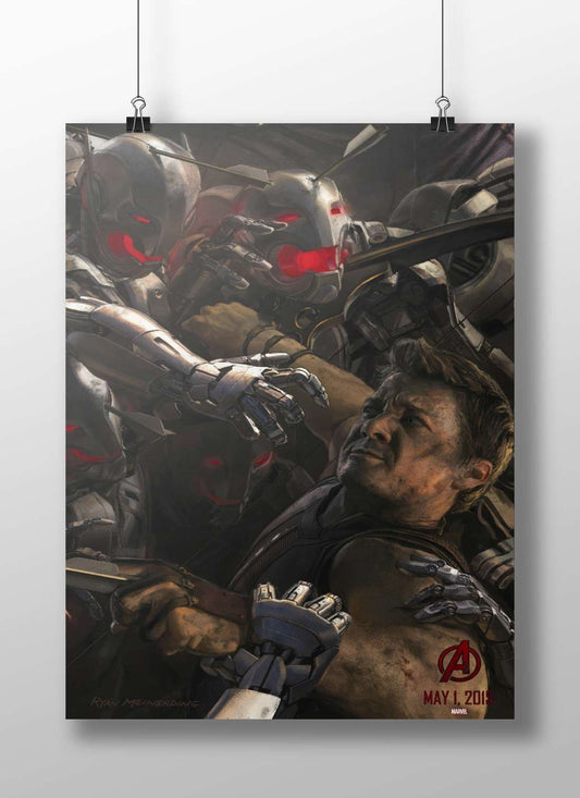 Tony Stark (Iron Man) and Ultron units from Marvel's Avengers franchise Iron Man & Ultron
