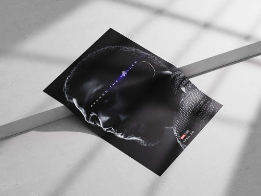 T'Challa (Black Panther) from Marvel Studios' Avengers franchise T'Challa - Black Panther Noir Poster