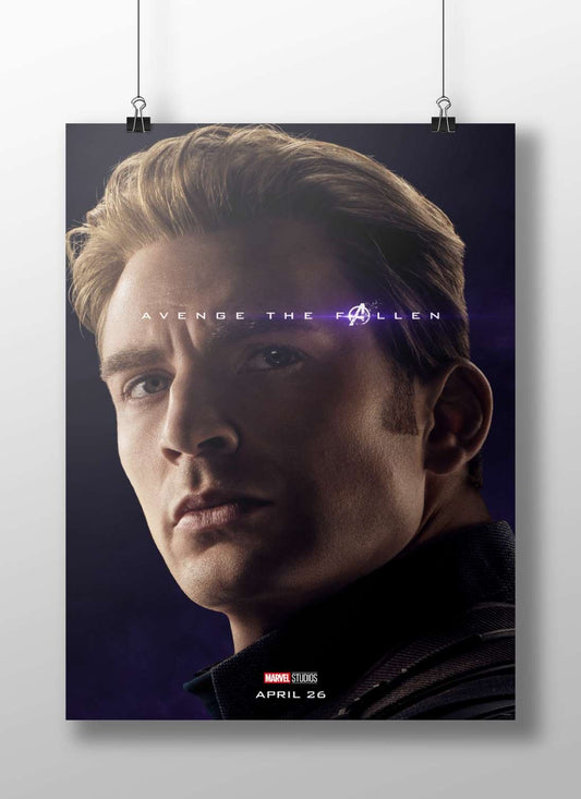 Captain America (Steve Rogers) from Marvel Studios' Cinematic Universe Captain America - Iconic Shield Poster