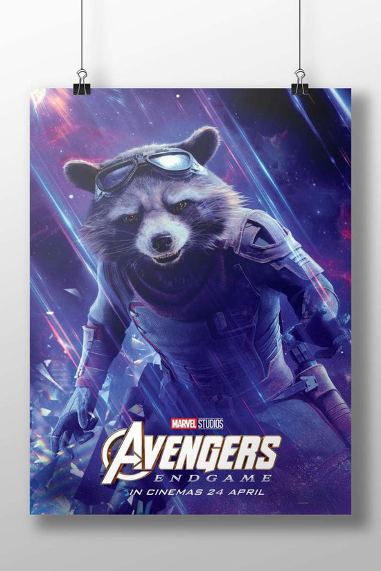Rocket Raccoon from Marvel's Avengers Endgame franchise Rocket Raccoon - Sci-Fi Pop Art Poster