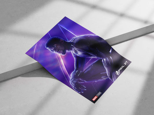 T'Challa (Black Panther) from Marvel Studios' film. Black Panther - Pantera Negra Pop Art Poster
