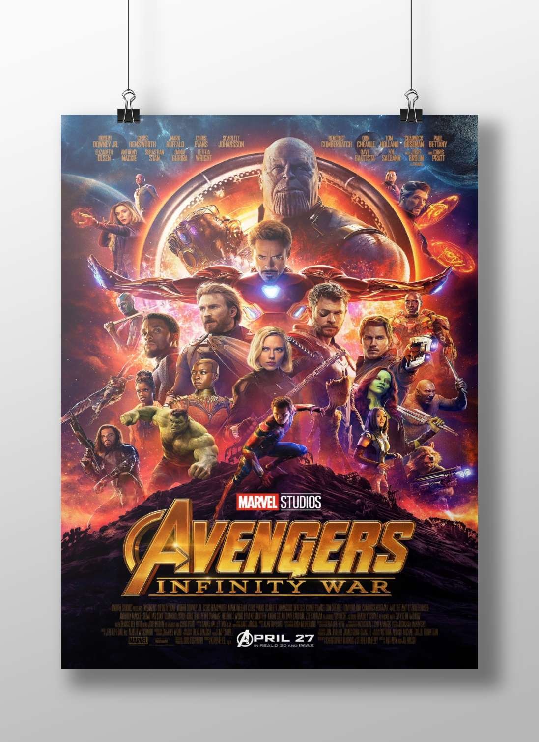 Avengers: Infinity War (Marvel Studios film) Thanos - Infinity Stones Poster