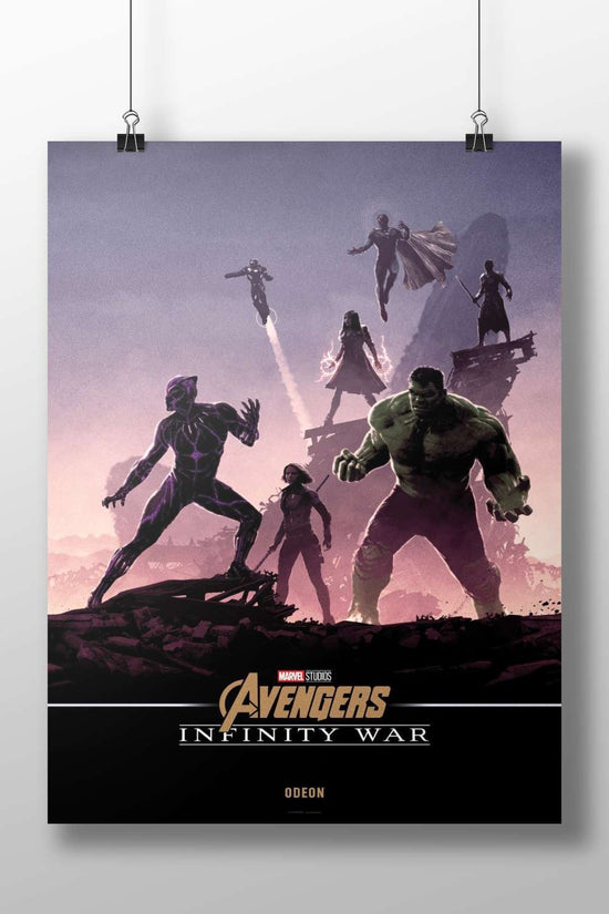 Avengers characters (Black Panther, Iron Man, Captain America, Thor, Vision, Scarlet Witch, Hulk, Captain Marvel,