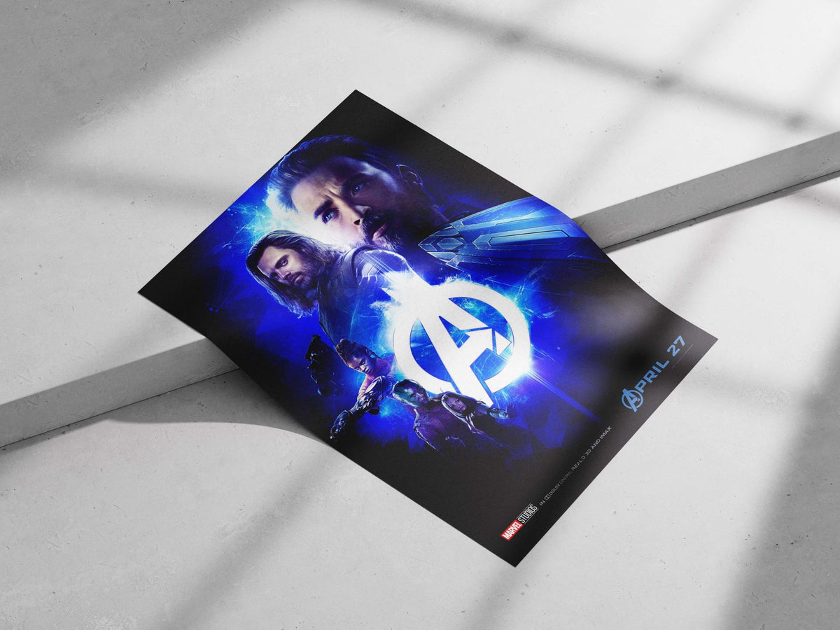 Marvel's Avengers franchise (specifically the movie poster for an Avengers film, confirmed by "MARVEL STUDIOS"