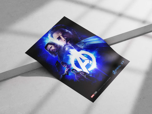 Marvel's Avengers franchise (specifically the movie poster for an Avengers film, confirmed by "MARVEL STUDIOS"