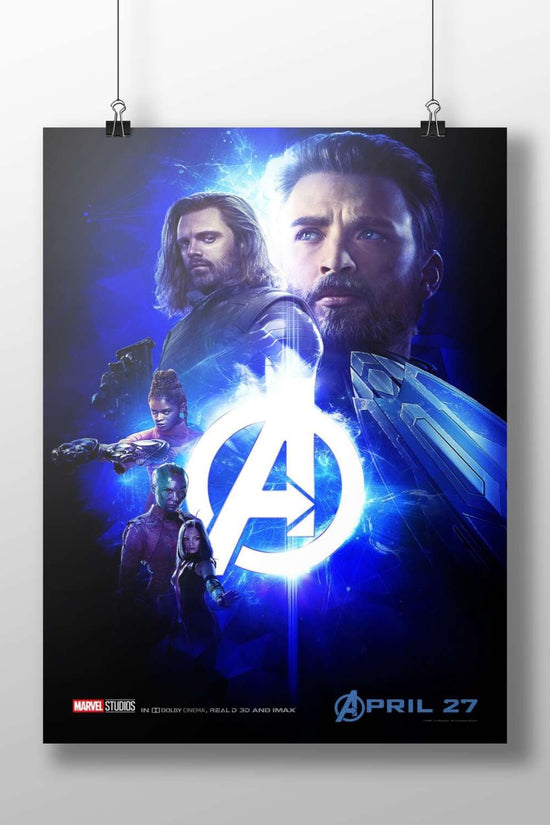 Marvel's Avengers franchise (specifically the movie poster for an Avengers film, confirmed by "MARVEL STUDIOS"