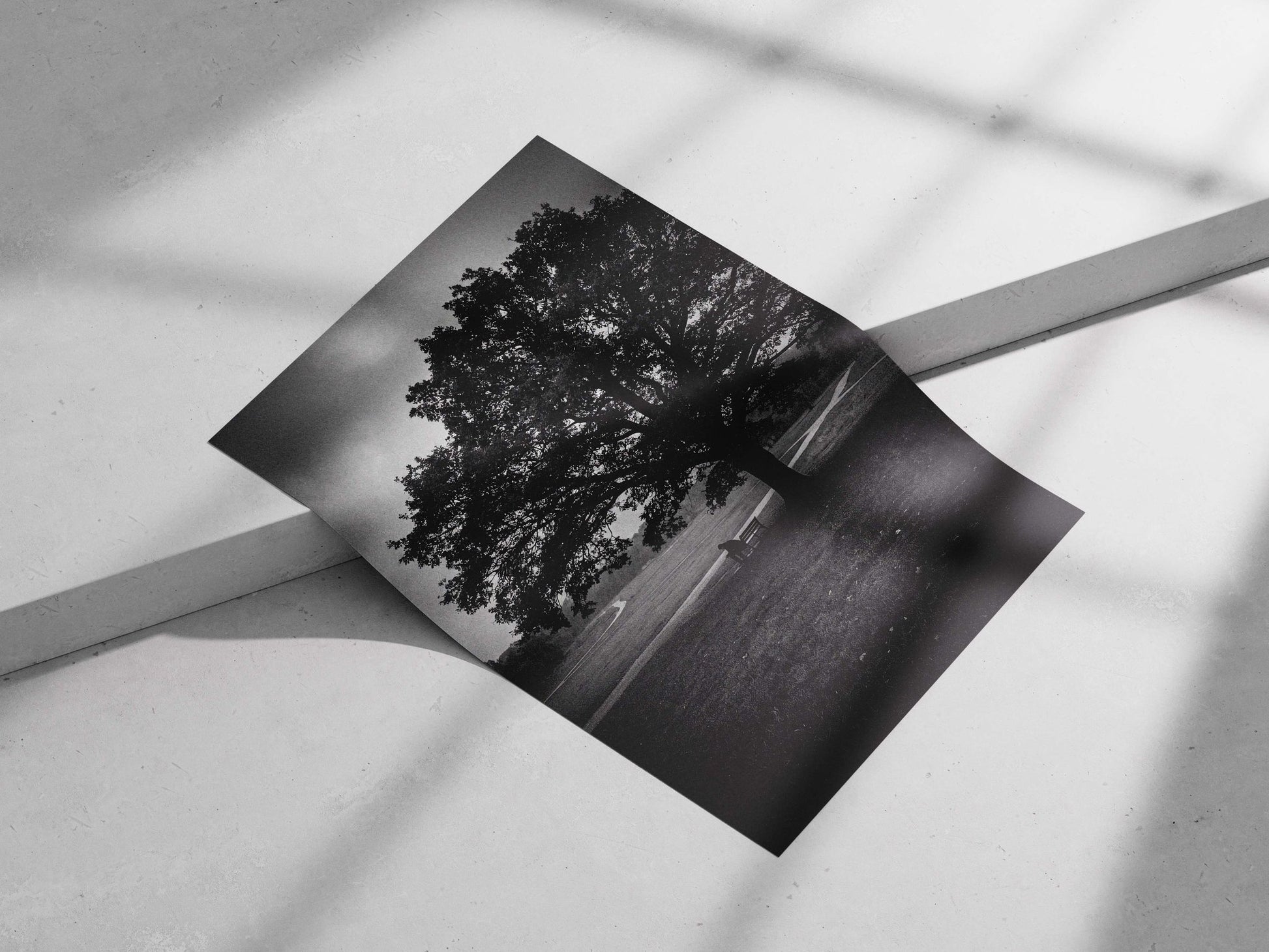Solitary Figure (Silhouette) Generic Realistic Photography Noir (Modern Digital) Matte poster print — Art wall art India |